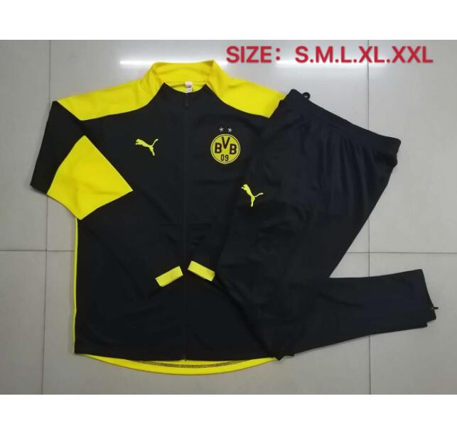 Dortmund Black Yellow Training Kits Jacket with Pants 2020/21